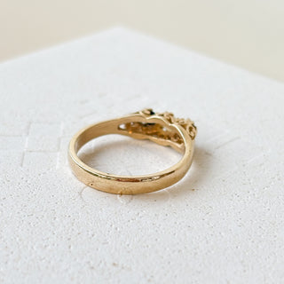 Precious Opal & Natural Sapphire Trilogy Ring | 9ct Gold | Size O | 2.80g