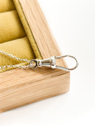Albert Charm Pendant | Silver | Large 23mm | 18-Inch Fine Cable Link Chain | 1.80g