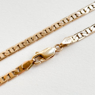 Flat marina Chain | 4mm 9ct Gold | 21.5in | 12.26g