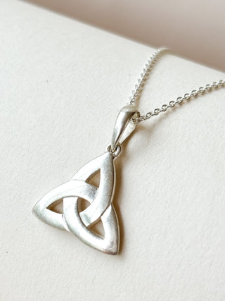 Trinity Knot Pendant | 925 Silver | 18–20-Inch Cable Link Chain | 1.50g