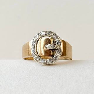 Belt Ring Diamond G/SI2 | 9ct Gold | Size N½ | 5.14g