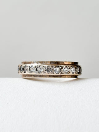 White Synthetic Spinel Eternity Ring | 9ct Gold | Size M | 3.07g