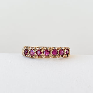 7 Stone Antique Style Setting | 9ct Gold | 2.14g | Size N