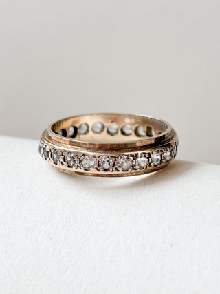 White Synthetic Spinel Eternity Ring | 9ct Gold | Size M | 3.07g