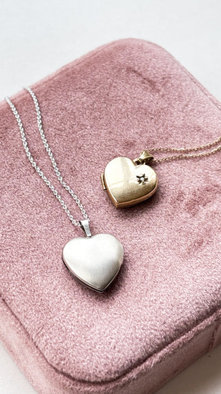 Silver Heart Locket | 925 Silver | 2.15g | 18–20-Inch Silver Cable Link