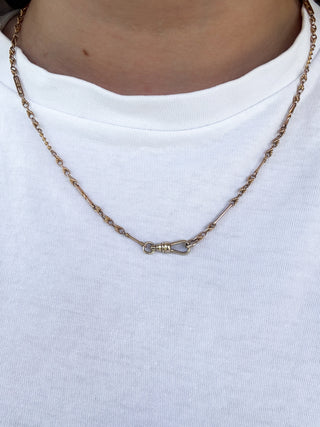Fancy Link Necklace with Albert Clasp | 9ct Gold | 20-Inch | 9.37g