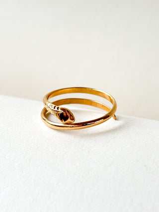 Garnet Snake Wrap Ring | 18ct Gold | Size L | 1.83g