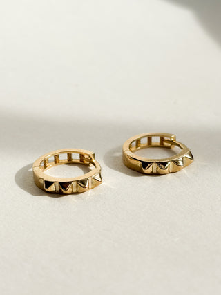 Spike Huggie Earrings | 9ct Gold | 1.47g