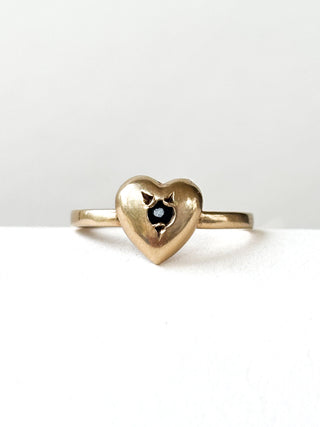 Sapphire Heart Ring | 9ct Gold | Size N | 1.66g