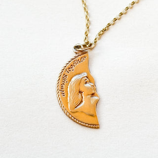 Always Together whilst apart Pendant | 9ct Gold | 18-Inch Fine Cable Link Chain | 3.2g