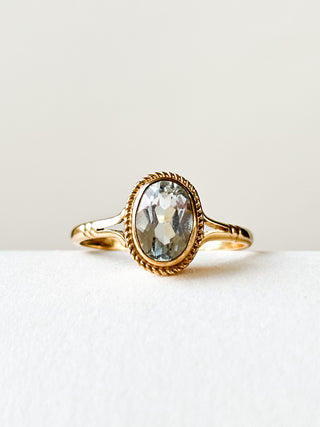 Aquamarine Solitaire Ring | 9ct Gold | Size L | 1.67g