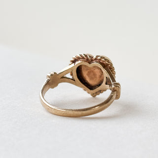 Fully functional Heart Locket Ring | 9ct Gold | Size J½ | 2.61g