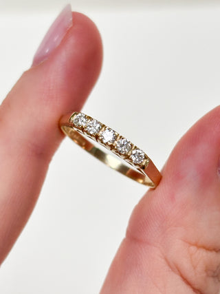 Natural Diamond Band | 9ct | 0.25ct | Size Q | 1.69g