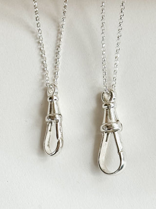 Albert Charm Pendant | Silver | X Large 28mm | 18-Inch Fine Cable Link Chain | 3.17g
