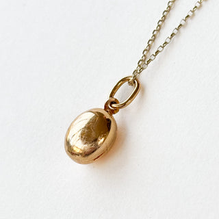 Gold Egg Charm | 9ct Gold | 0.77g | 18-Inch Fine Cable Link Chain
