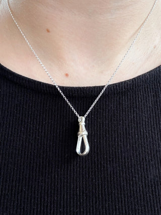 Albert Charm Pendant | Silver | X Large 28mm | 18-Inch Fine Cable Link Chain | 3.17g