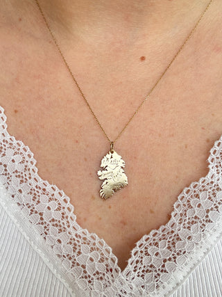 Ireland Map Pendant | 9ct Gold | 1.91g | 26mm