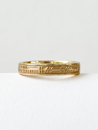 Ogham Band | 10ct Gold | Size N | 4.09g
