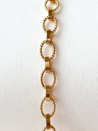 Twisted Oval Link Bracelet | 9ct Gold | 7-Inch | 4.46g