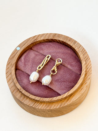 Asymmetrical Pearl Earrings | 9ct Gold | 3.90g