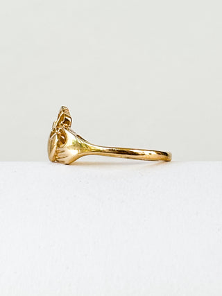 Modern Claddagh Ring | 9ct Gold | Size O | 1.93g