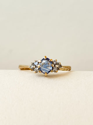 Diamond & Sapphire Trilogy Ring | 9ct Gold | Size J½ | 1.40g