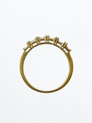 Round & Baguette Diamond Eternity Ring | 18ct Gold | Size P | 3.06g