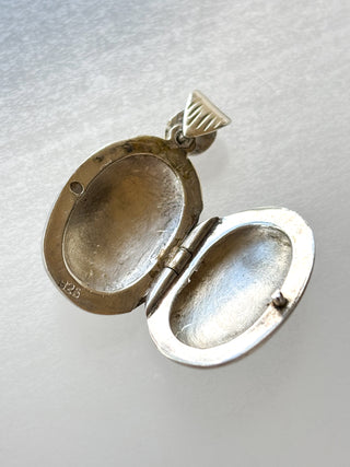 Silver Oval Locket | 925 Silver | 18-Inch Cable Link Chain | 4.64g