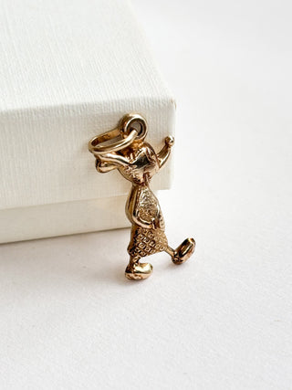 Mickey mouse Charm hollow| 18inch Fine Cable Link Chain | 9ct | 1.24g