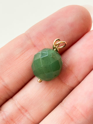 Green Chalcedony Pendant | Diamond Anchor Chain | 9ct Gold | 18–20-Inch | 2.43g