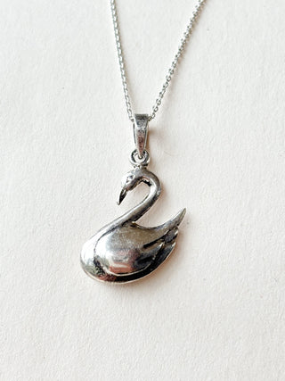 Swan Charm | Sterling Silver | 1.51g | 30mm x 14mm