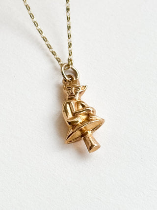 Pixie Charm | 9ct Gold | 18-Inch Fine Cable Link Chain | 0.69g