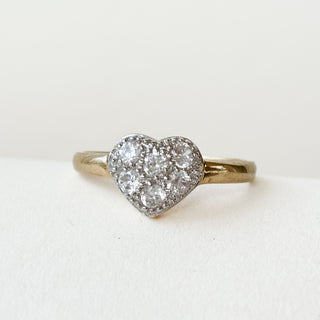 Diamond Heart Ring | 9ct Gold | 1.82g | Size R