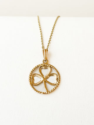 Shamrock Charm | 9ct Gold | 18inch fine cable link chain | 2.3g