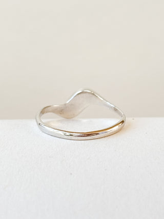Black Resin Swirl Ring | Sterling Silver | 1.14g | Size L