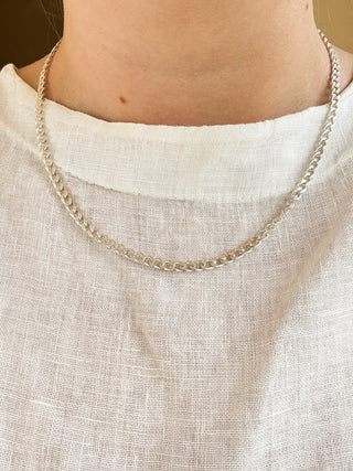 Silver Curb Chain | 925 Silver | 19.6-Inch | 17.54g