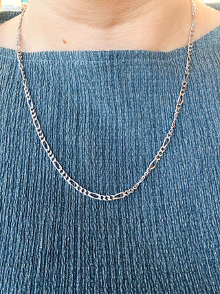 Figaro Chain Necklace | Sterling Silver | 13.67g