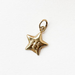 Star Face Pendant | 9ct Gold | 1.2cm | 0.38g (1.49g with Chain)