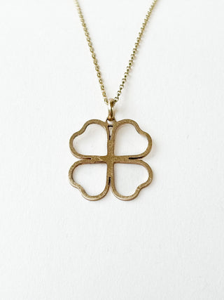Cut-Out Four Leaf Clover Pendant | 14ct Gold | 18-Inch Fine Cable Link Chain | 1.00g