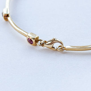 Pink Bracelet | 18ct Gold | Pink Tourmaline | 7.5in | 8.24g