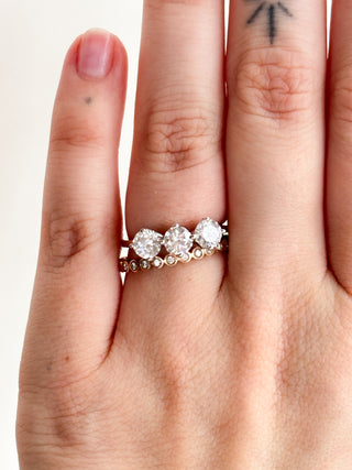 CZ Trilogy Ring | 9ct Gold | Size M | 2.79g