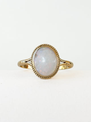 Opal Solitaire Ring | 9ct Gold | Size P | 1.60g