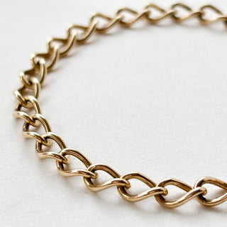 Curb Chain Bracelet with Heart Lock | 9ct Gold | 9.41g | 7.6in
