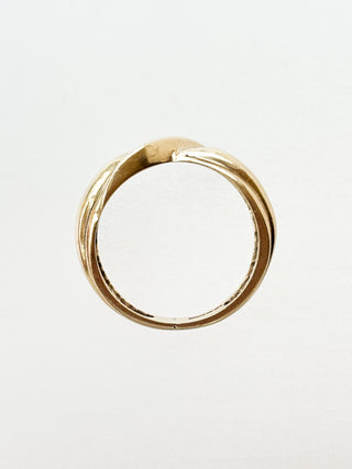 Ribbed Band Ring | 9ct Gold | Size P | 4.40g
