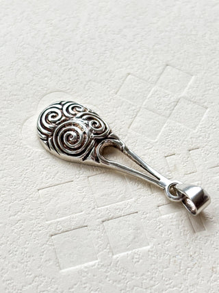 Celtic Spoon Pendant | Cable Link Chain | 925 Silver | 18–20-Inch | 2.18g