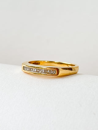 Princess Cut Diamond Band | 18ct Gold | Size N | 3.68g