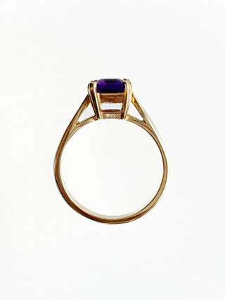 Amethyst & Emerald Ring | 9ct Gold | Size L | 3.00g