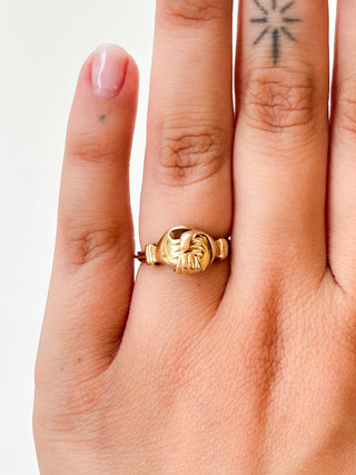 Fede Gimmel Ring | 9ct Gold | Size L½ | 3.42g