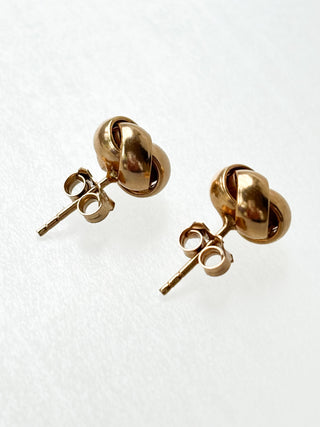 Small Woven Knot Earrings | 9ct Gold | 1.65g | 10mm