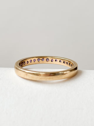 Amethyst Eternity Band Ring | 9ct Gold | size L | 1.76g